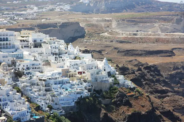 Panoramisch Uitzicht Santorini — Stockfoto