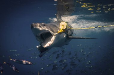 Büyük beyaz köpekbalıkları Isla Guadalupe
