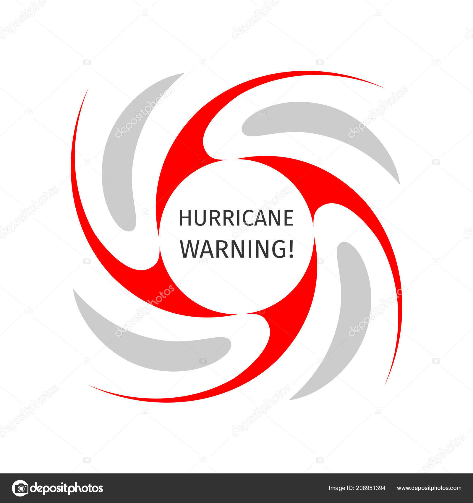 Graphic banner of hurricane warning Stock Vector Image by ©ivn3da