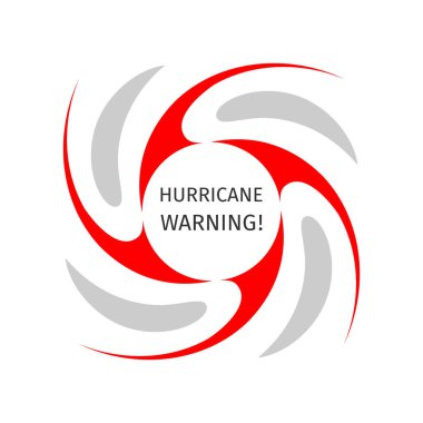 Kasırga uyarı grafik afiş