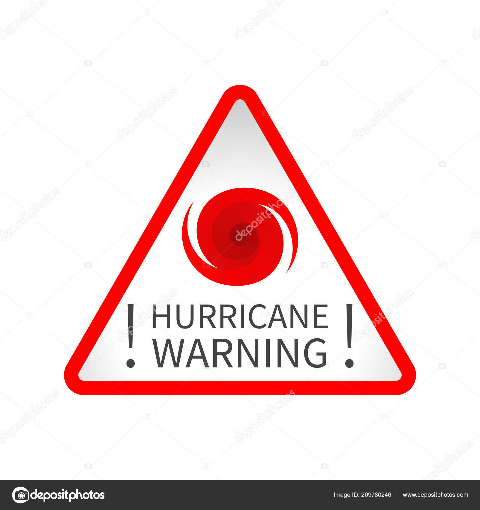 Hurricane warning road sign Stock Vector Image by ©ivn3da 209780246