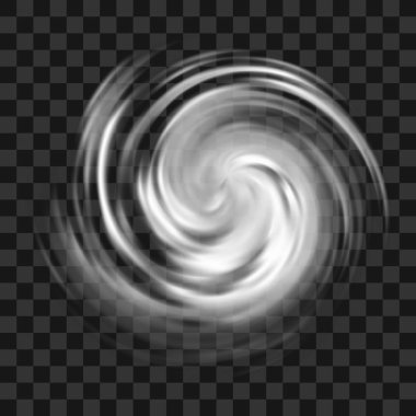Karanlık şeffaf arka plan kasırga sembolü
