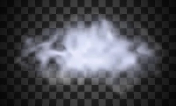 Nube aislada realista en el fondo transparente — Vector de stock