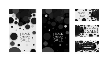 Siyah Cuma satış promosyon siyah konfeti afiş