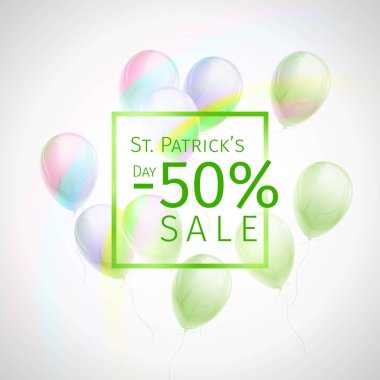 St Patricks Günü satışı büyük başlığı