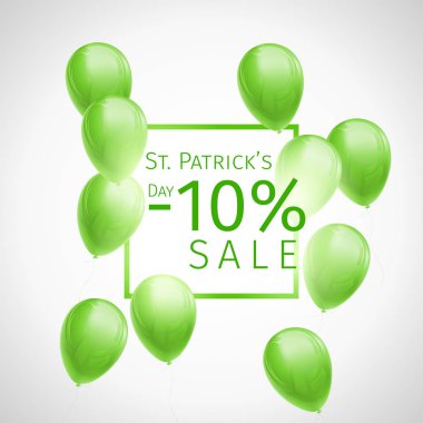 St Patricks Günü satışı büyük başlığı