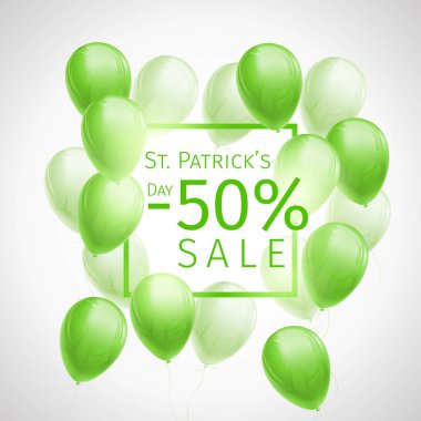 St Patricks Günü satışı büyük başlığı