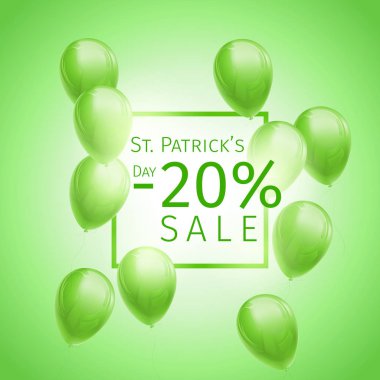 St Patricks Günü satışı büyük başlığı