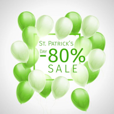 St Patricks Günü satışı büyük başlığı