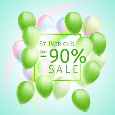 St Patricks Günü satışı büyük başlığı