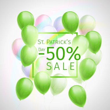 St Patricks Günü satışı büyük başlığı