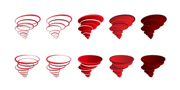 Tornado illustration with swirling logo — Stock Vector