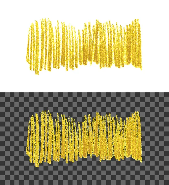 Handgezeichnete Goldfarben Farbschmierereien — Stockvektor