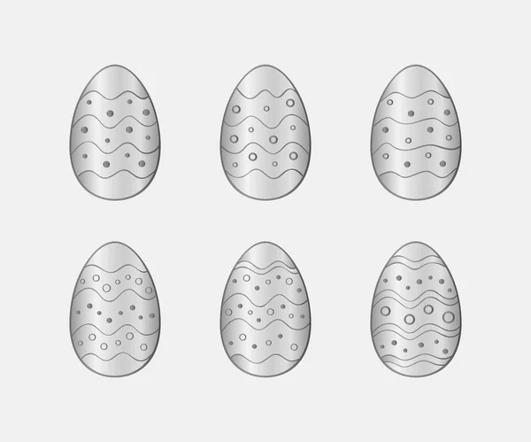 Simgeler kümesi Paskalya yortusu yumurta — Stok Vektör