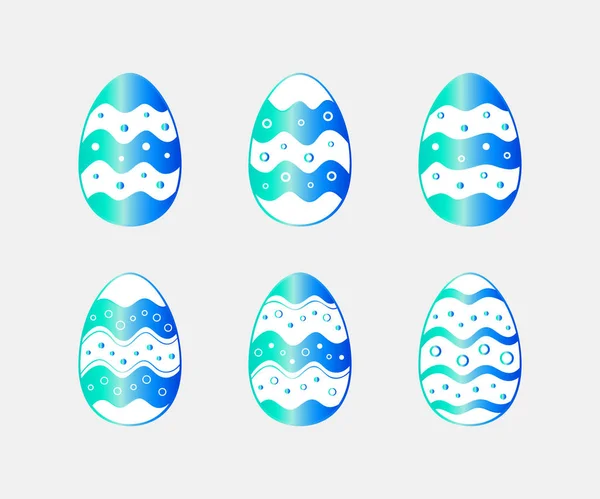 Easter eggs icons set — Stock Vector