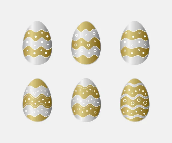 Easter eggs icons set — Stock Vector