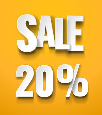 Satış 20 persent tipografik yazıt