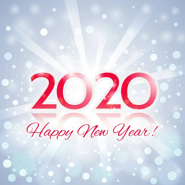 Happy New Year 2020 Greeting Card — Stock Vector
