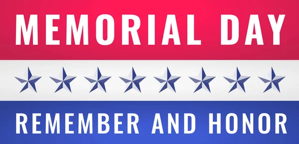 Tarjeta de felicitación Memorial Day USA — Vector de stock