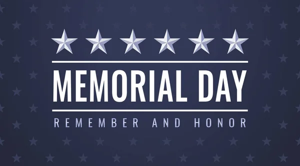 US Memorial Day-Onthoud en eer flyer — Stockvector