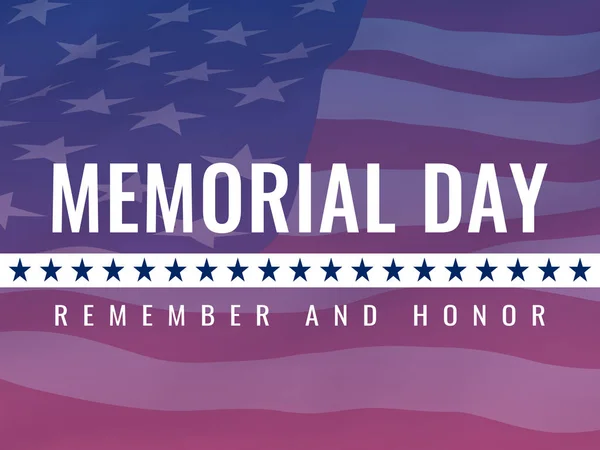 Memorial Day, honrando a todos los que sirvieron póster — Archivo Imágenes Vectoriales