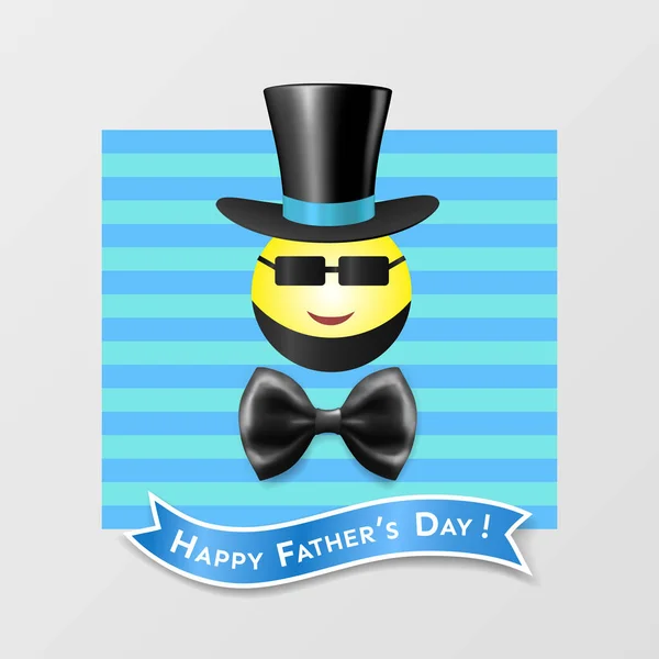 Comic vintage card of happy father's day — Stock Vector