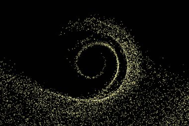 Soyut altın parçacıklar ışık dalgası