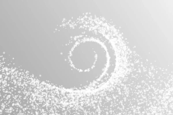 Beyaz kar parçacıklarının soyut ışık dalgası — Stok Vektör