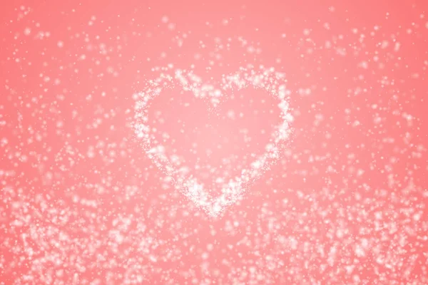Coeur blanc à effet de lumière scintillante — Image vectorielle