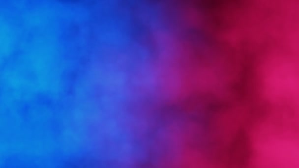 Nube Abstracta Azul Roja Patrón Humo Sobre Fondo Negro Render — Vídeo de stock