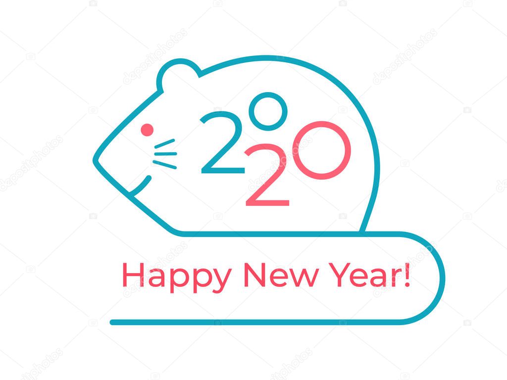 Happy New Year! The Symbolic Logo for 2020 is a Rat according to the Chinese, Eastern calendar