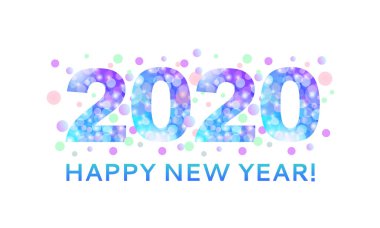 Bokeh dokusundan parlak mavi ve mor renkte 2017 yılının yazıtları kutlu olsun.