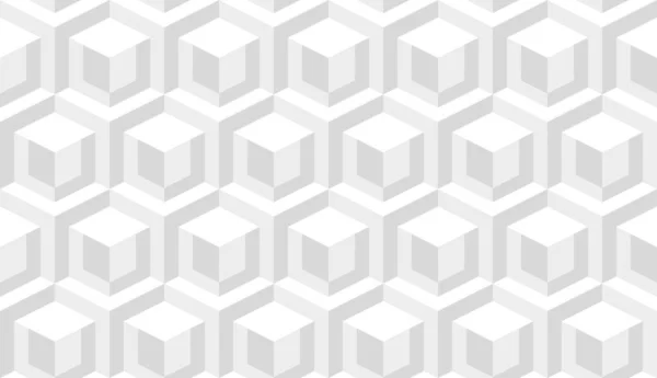 Abstract Cube Isometric Background Seamless Wallpaper Texture White Graphic Design — Stock Vector