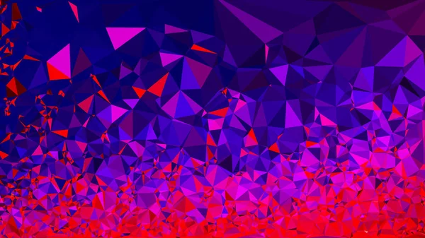Fond Géométrique Rouge Vif Bleu Illustration Triangulaire Faible Vecteur Poly — Image vectorielle