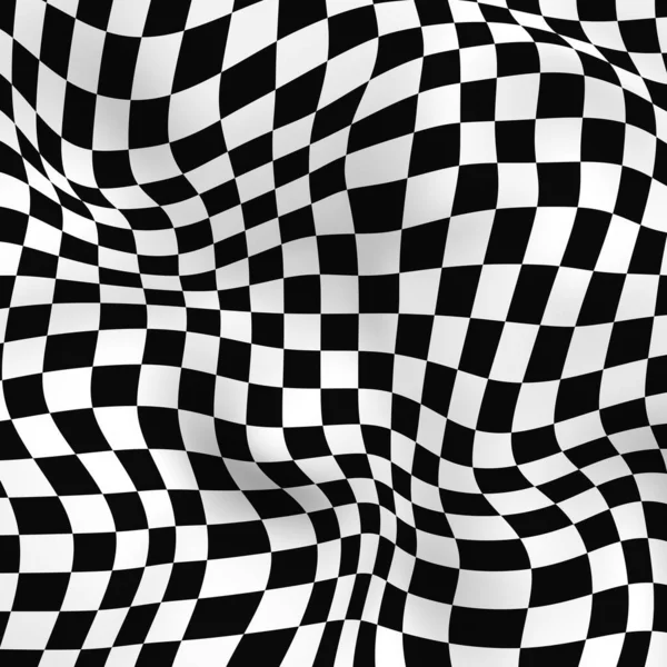 Piso de padrão xadrez preto e branco largo vazio com vetor de ilustração de  cena de parede branca