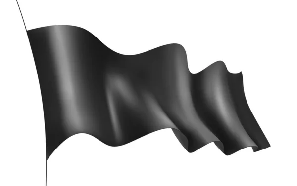 風になびく波3Dバナー 白の隔離だ 3Dグラフィックベクトル現実的なデザイン要素のイラスト — ストックベクタ