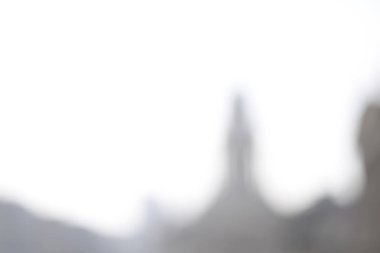 arka plan bulanık, modern şehir silüeti