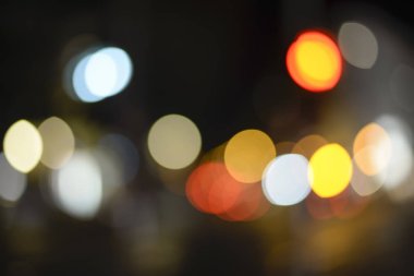 gece trafik, şehir ışıkları, arka plan bulanık