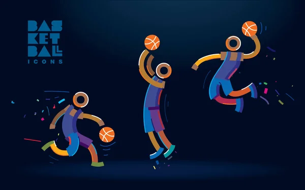 Ensemble de basket — Image vectorielle