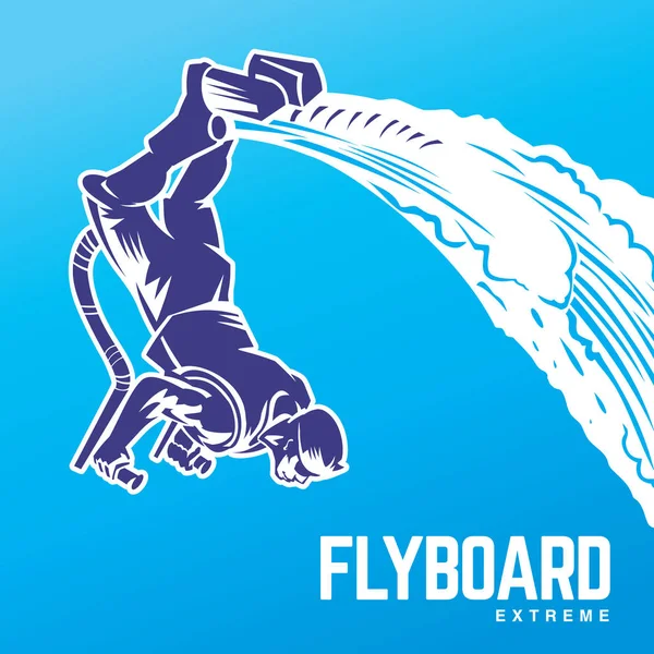 Flyboard. Emblema deportivo — Vector de stock