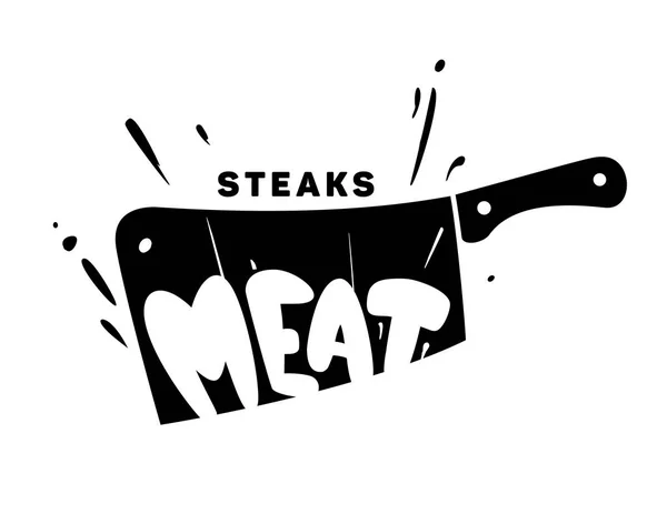 Emblema della bistecca vettoriale — Vettoriale Stock