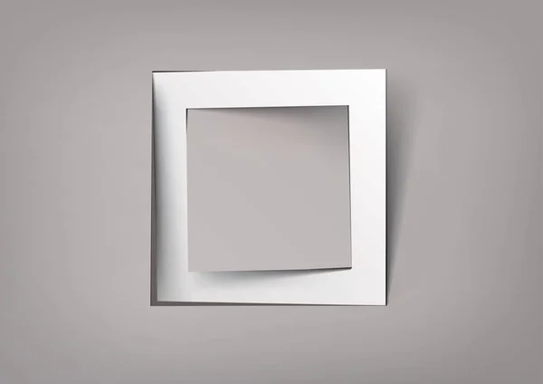 Weißer quadratischer Rahmen — Stockvektor