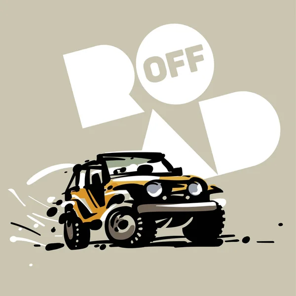 Emblema de carro off-road —  Vetores de Stock