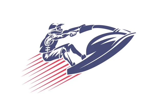 Jetski. Emblem — Stockvektor