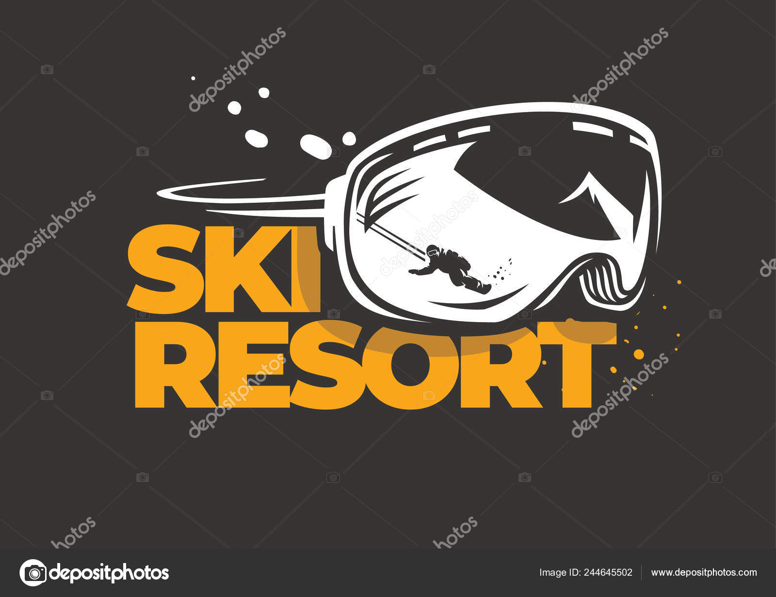 Ski resort emblem Stock Vector Image by ©archetype #244645502