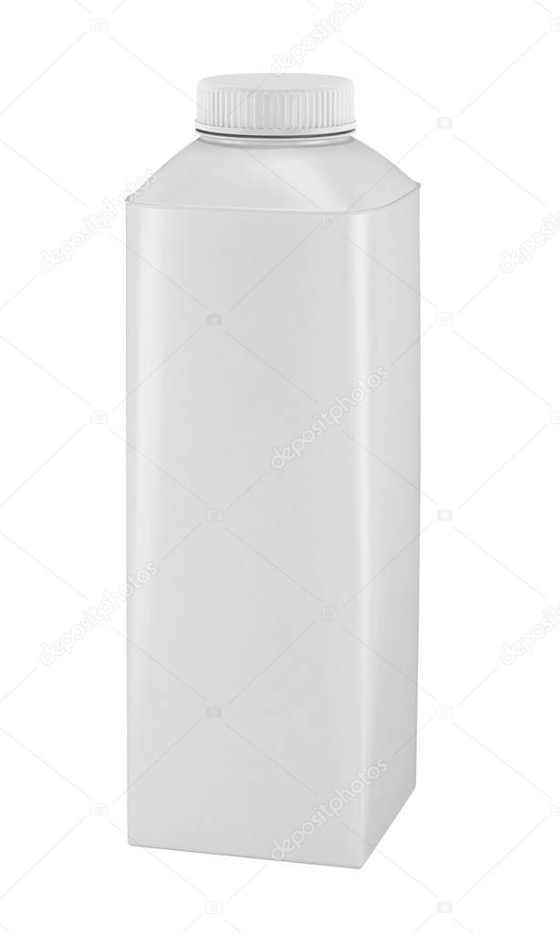 3D rendering blank white package with lid