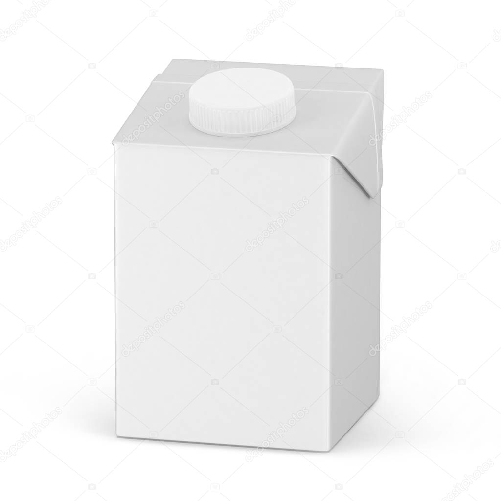 Cardboard package mockup set of juice or milk boxes