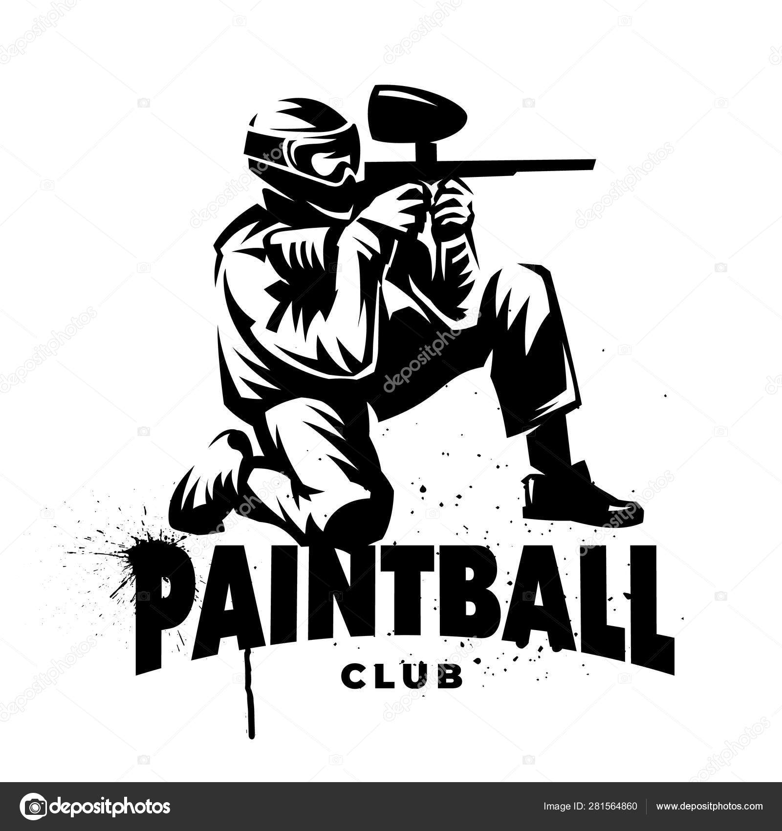 Paintball player with gun Stock Vector Image by ©archetype #281564860