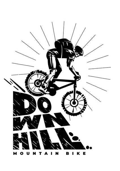 Mountainbike Downhill — Stockvektor