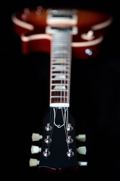 Headstock, Neck and Body of New Electric Guitar Stock Picture